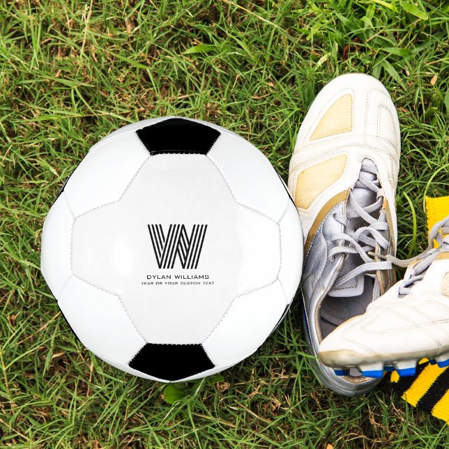 Moderner Minimalistischer Monogram-Fußballball Fußball (Von Creator hochgeladen)