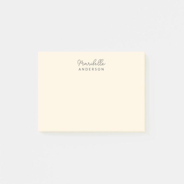 Moderner, Minimalistischer Monogramm-Name Post-it Klebezettel (Vorderseite)