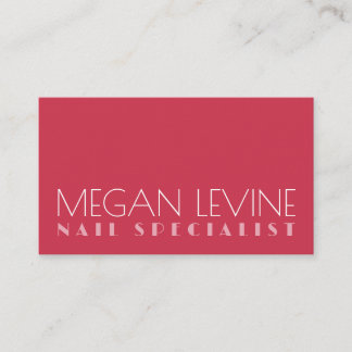 Moderner minimalistischer Nageldesigner  Visitenkarte
