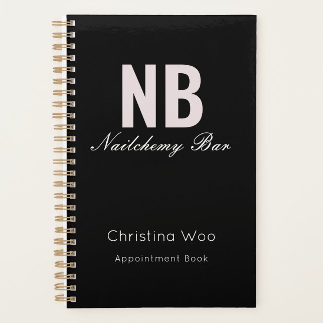 Moderner Minimalistischer Nagelstudio Personaleins Planer (Vorderseite)
