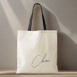 Moderner Minimalistischer Name Bridesmaid Tragetasche<br><div class="desc">Das Design der überdachten Bräunungsgeschenktüte ist modern und personalisiert gestaltet.</div>