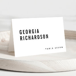 Moderner Minimalistischer Name des Monogram-Gast Tischnummer