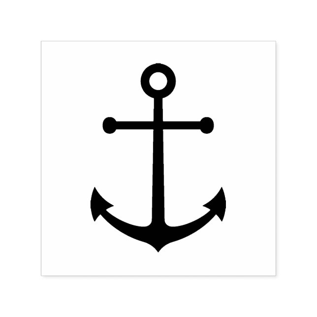 Moderner Minimalistischer Nautikanker Permastempel (Design)