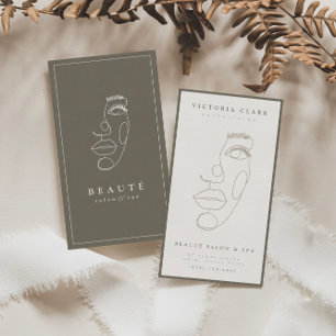 Moderner Minimalistischer neutraler Salon & Wellne Visitenkarte