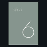 Moderner Minimalistischer Olive Green Tischnummer<br><div class="desc">Diese moderne Minimalistische Tischnummer ist ideal für Hochzeitsfeiern,  Tischnummern oder Tischnummern Party Bedürfnisse! Vollständig anpassbar! **BITTE BEACHTEN SIE: Um zu bestellen,  passen Sie einfach Ihre Tischnummer an und fügen Sie jede Zahl einzeln in Ihren Warenkorb ein. Dann Karo raus,  wenn du fertig bist.</div>