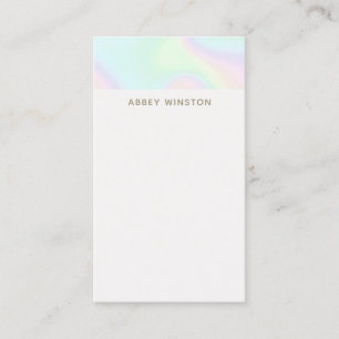 Moderner Minimalistischer Pastel Holograph Visitenkarte