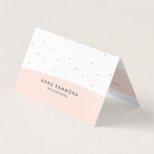 Moderner Minimalistischer pastellrosa Pinselstrich Visitenkarten