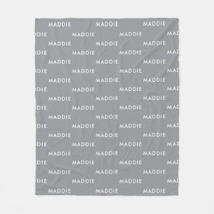Moderner minimalistischer Personalisierter Graunam Fleecedecke