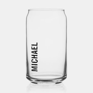 Moderner Minimalistischer Personalisierter Name Dosenglas