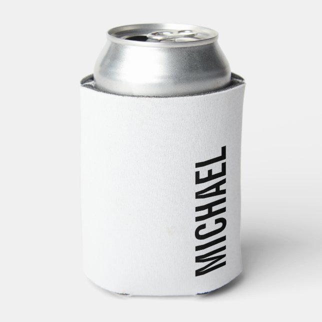 Moderner Minimalistischer Personalisierter Name Dosenkühler (Kanne Vorderseite)