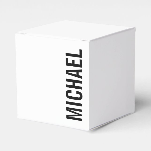 Moderner Minimalistischer Personalisierter Name Geschenkschachtel (Vorderseite)