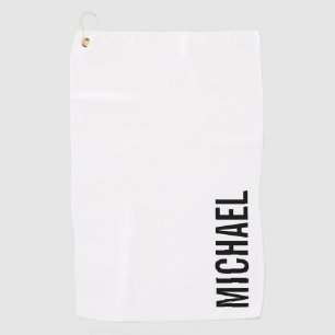 Moderner Minimalistischer Personalisierter Name Golfhandtuch