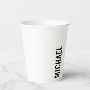 Moderner Minimalistischer Personalisierter Name Pappbecher