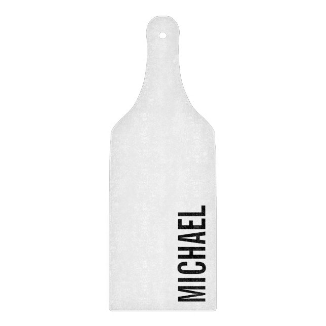 Moderner Minimalistischer Personalisierter Name Schneidebrett (Vorderseite)