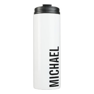 Moderner Minimalistischer Personalisierter Name Thermosbecher