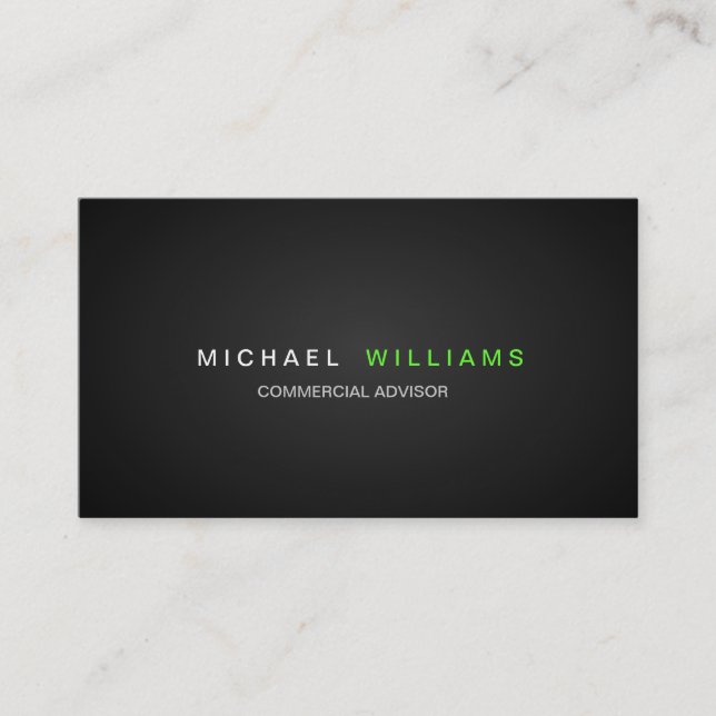 MODERNER MINIMALISTISCHER PROFESSIONELLER ELEGANT VISITENKARTE (Vorderseite)