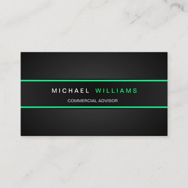 MODERNER MINIMALISTISCHER PROFESSIONELLER ELEGANT VISITENKARTE (Vorderseite)