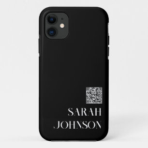 Moderner minimalistischer QR-Code für Logos Berufl Case-Mate iPhone Hülle