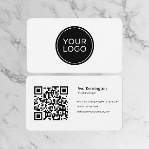 Moderner minimalistischer QR-Code Visitenkarte