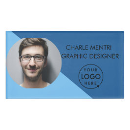 Moderner minimalistischer QR-Personalausweis Namenschild