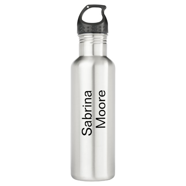 Moderner Minimalistischer Schlichter Beruflicher N Edelstahlflasche (Vorderseite)