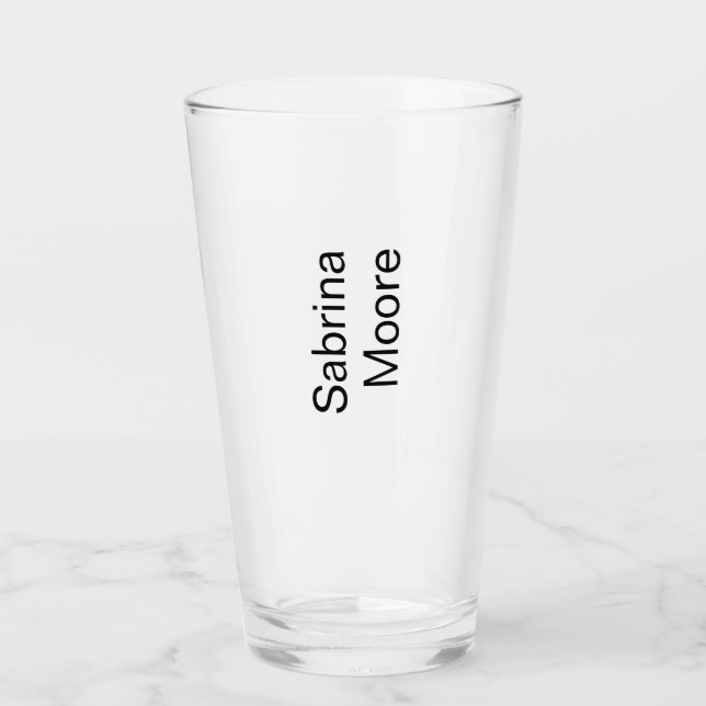 Moderner Minimalistischer Schlichter Beruflicher N Glas (Vorderseite)