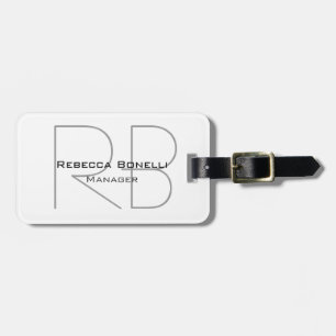 Moderner Minimalistischer Schlichter Monogram-Mana Gepäckanhänger