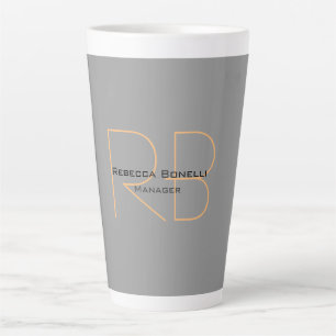 Moderner Minimalistischer Schlichter Monogram-Mana Milchtasse