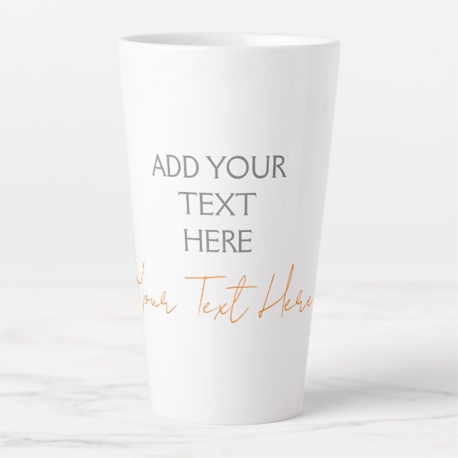 Moderner Minimalistischer Schlichter Personalisier Milchtasse (Vorderseite)