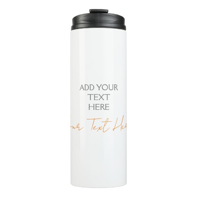 Moderner Minimalistischer Schlichter Personalisier Thermosbecher (Vorderseite)