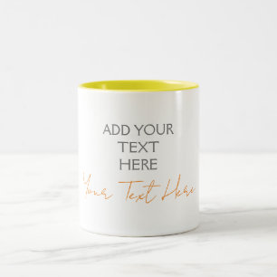 Moderner Minimalistischer Schlichter Personalisier Zweifarbige Tasse