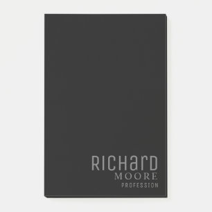 moderner minimalistischer schlichter Schwarz-weiße Post-it Klebezettel