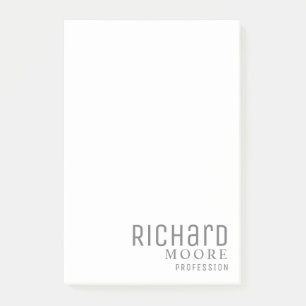 moderner minimalistischer schlichter Schwarz-weiße Post-it Klebezettel