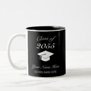 Moderner Minimalistischer Schwarz-weißer Abschluss Zweifarbige Tasse