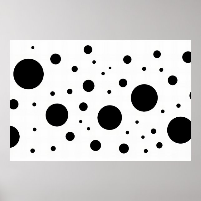 Moderner Minimalistischer Schwarz-weißer Abstrakte Poster (Vorne)