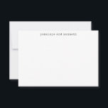 Moderner Minimalistischer Schwarz-weißer Schreibma Dankeskarte<br><div class="desc">Moderner Minimalistischer Schwarz-weißer SchreibmaschinenSchriftart Danke Karte</div>