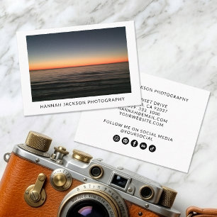 Moderner minimalistischer Social Media-Fotograf Visitenkarte
