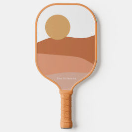 Moderner Minimalistischer Sonnenaufgang und Sonnen Pickleball Schläger