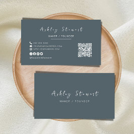 Moderner Minimalistischer Trendy Navy Beruflicher  Visitenkarte