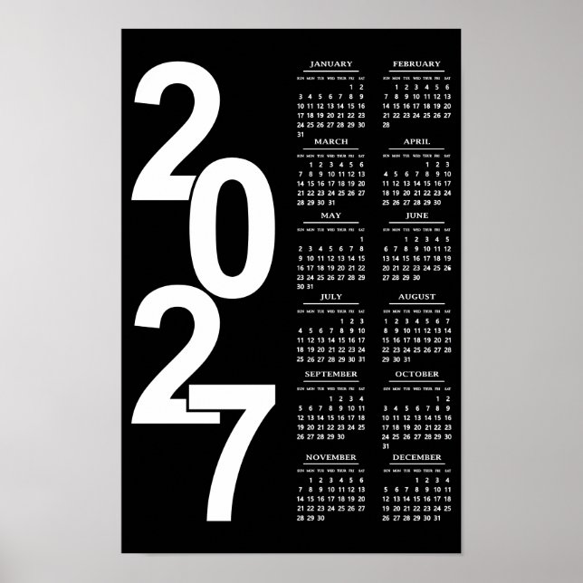 Moderner minimalistischer typografischer schwarzer poster (Vorne)