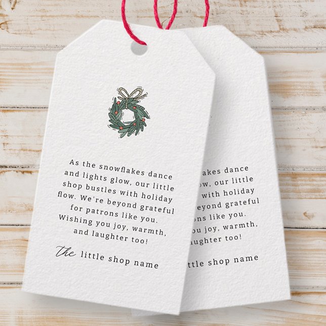 Moderner Minimalistischer Urlaub für kleine Untern Geschenkanhänger (Von Creator hochgeladen)