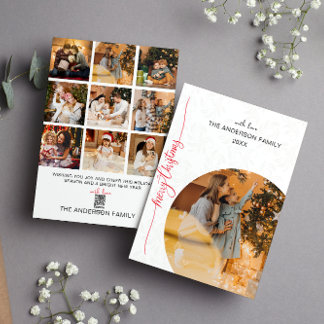 Moderner Minimalistischer Weihnachts-Foto Feiertagskarte