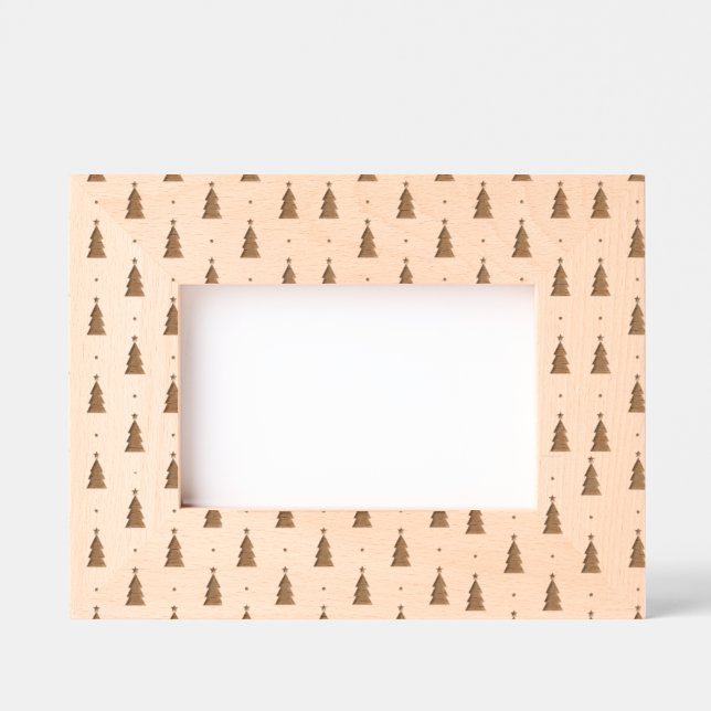 Moderner Minimalistischer Weihnachtsbaum Geätzte Rahmen (Vorderseite)