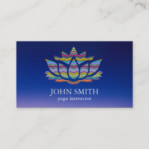 Moderner Minimalistischer White Gold Lotus Yoga Le Visitenkarte