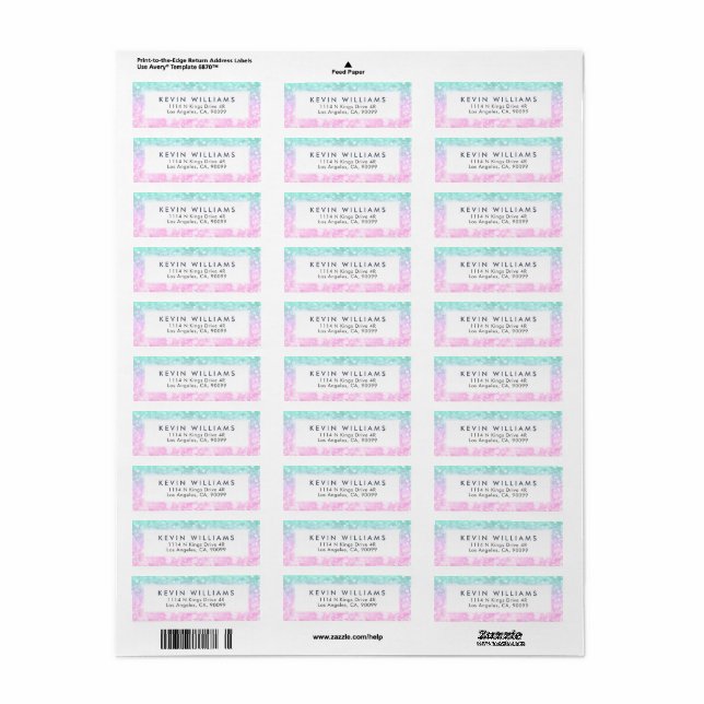 Moderner Mint & Pink Bokeh Glitzer (Vorne)