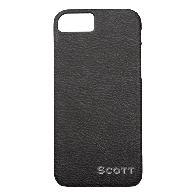 Moderner mit Monogramm männlicher schwarzer Case-Mate iPhone Hülle (Rückseite)