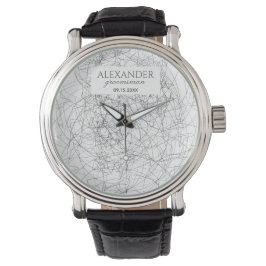 Moderner Mit Monogramm Trauzeuge Armbanduhr