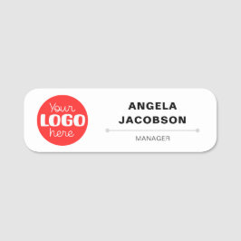 Moderner Mitarbeiter für kundenspezifische Logos M Namensschild