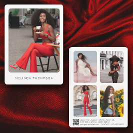 Moderner Modellierungsfaktor Comp Card 5 Foto QR C