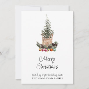 Moderner, moderner Minimaler Weihnachtsbaum Karte